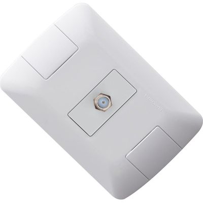 Conjunto 4x2 Com 1 Tomada Tv-sat Aria Branco - 57241017 - Tramontina