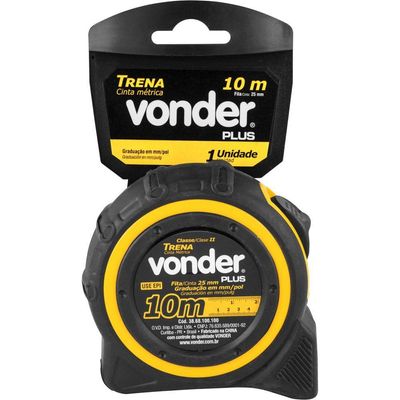 Trena Curta De Aço 10 M X 25 Mm Vonder Plus