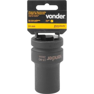 Soquete Sextavado De Impacto Longo Encaixe 1-2" 24mm Vonder