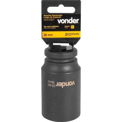 Soquete Sextavado Impacto Longo 3-4" 36mm Aço Cromo Vonder