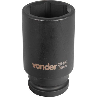 Soquete Sextavado Impacto Longo 3-4" 36mm Aço Cromo Vonder