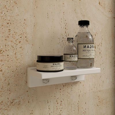 Prateleira Porta Shampoo Slim 20cm Branco Standard