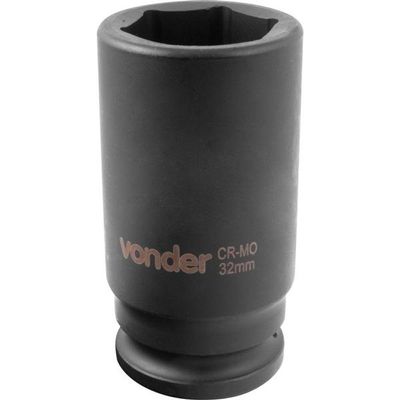 Soquete Sextavado Impacto Longo 3-4" 32mm Aço Cromo Vonder