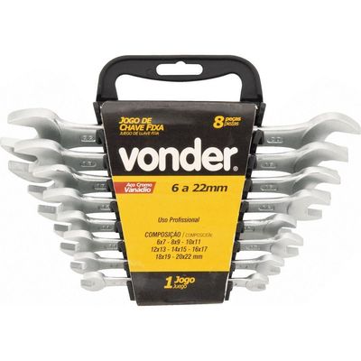 Jogo Chave Fixa 6-17mm Cromo Fosco 6 Pçs Supor Vonder