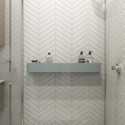 Porta Shampoo Linear 80cm Chumbo Fosco