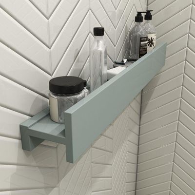 Porta Shampoo Linear 80cm Chumbo Fosco