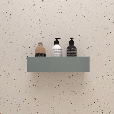 Porta Shampoo Linear 40cm Chumbo Fosco