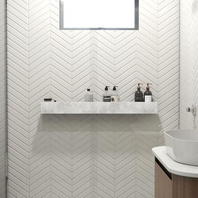 Porta Shampoo Linear 100cm Concreto