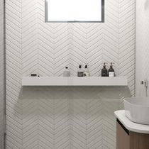 Porta Shampoo Linear 120cm Branco Standard