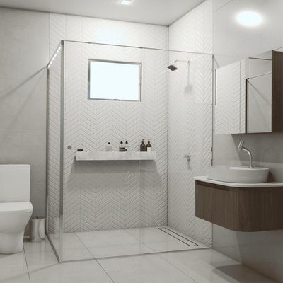 Porta Shampoo Linear 100cm Concreto