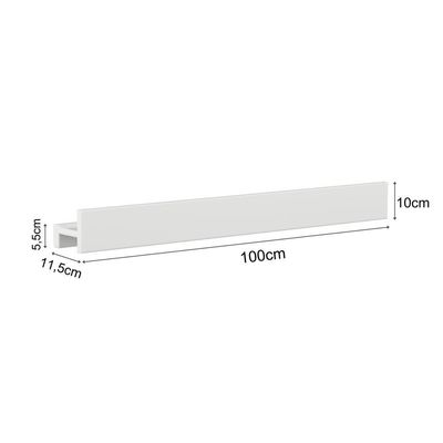 Porta Shampoo Linear 100cm Branco Standard
