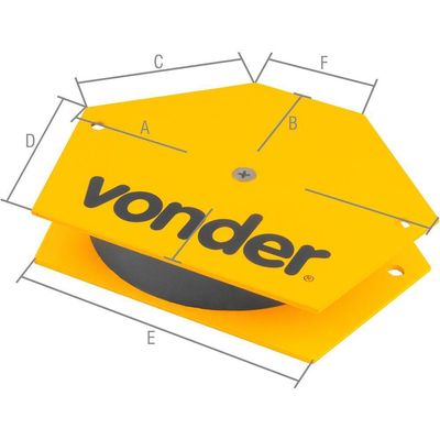 Esquadro Magnético Hexagonal Para Soldador 30 Kgf - Vonder