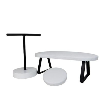 Kit De Apoio Para Mãos E Cotovelo + Expositor Para Manicure Preto