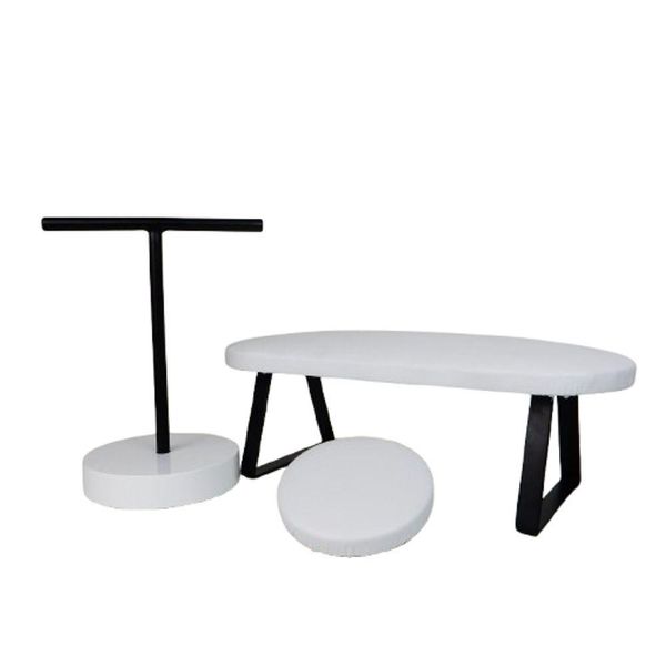 Kit De Apoio Para Mãos E Cotovelo + Expositor Para Manicure Preto