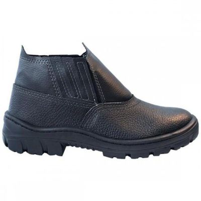 Botina De Couro Preto Elástico Sem Bico Nº40 - 017829 - Imbiseg