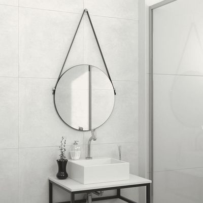 Espelheira Adnet 50 Cm Com Alça Preto