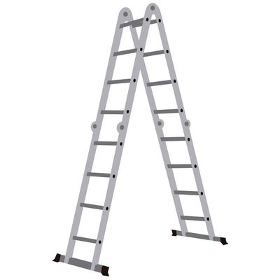 Escada Alumínio Multifunção 3x4 12 Degraus 8 Em 1 Worker