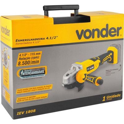 Esmerilhadeira 4.1/2 18v Sem Bateria Sem Carregador Iev1808