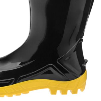 Bota Pvc Cano Médio Preta E Amarela Nº44 - 110vflexf-pra - Marluvas