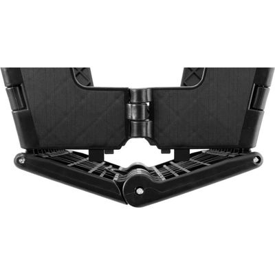 Banqueta Plástica Dobrável Preta Altura 220 Mm Vonder