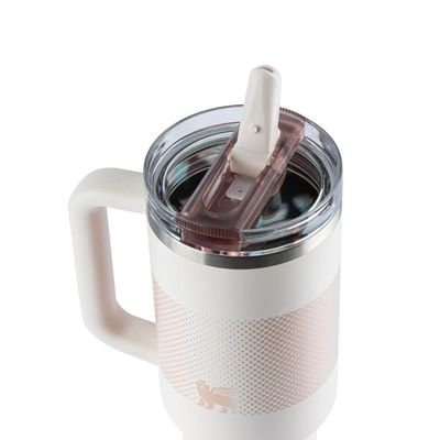 Copo Com Canudo Stanley Quencher Protour 1.18l Anti Vazamento Rose Quartz