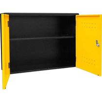 Armário Superior Multiuso Modular Vonder Aéreo Capacidade 15kg Aço Carbono Preto E Amarelo Fechadura