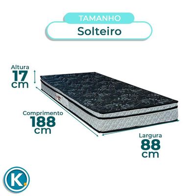 Cama + Bau Blindado E Colchão D28 Solteiro - Conforto Paropas
