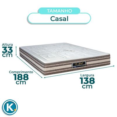Kit Cama Box + Cabeceira + Colchão Casal Molas Ensacadas - Legriff - Sankonfort