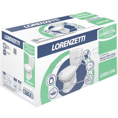 Kit Bacia Com Caixa Acoplada + Assento One Branco - 7720003 - Lorenzetti