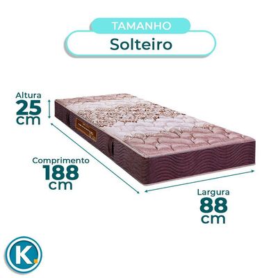 Cama + Bau Bege E Colchão D26 Solteiro - Ortophedic Sankonfort + Cabeceira
