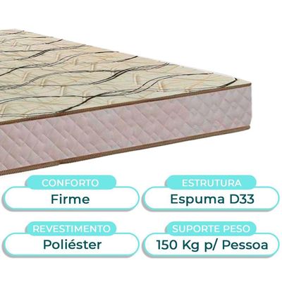 Cama Box Bau + Colchão Casal D33 Maxsono Paropas
