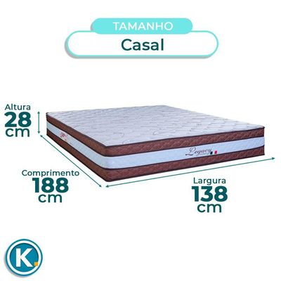 Conjunto Cama Box Blindado Casal + Colchão Molas Ensacadas Legaccy Paropas + Cabeceira