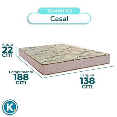 Cama + Box Blindado E Colchão D33 Casal - Maxsono Paropas