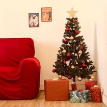 Árvore De Natal Luxo 1,50 Altura Base Ferro 380 Galhos
