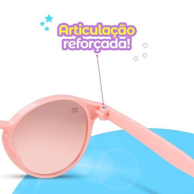 Oculos Sol Retro Rosa Vintage Proteção Uv + Case Casual