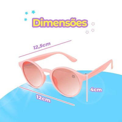 Oculos Sol Retro Rosa Vintage Proteção Uv + Case Casual
