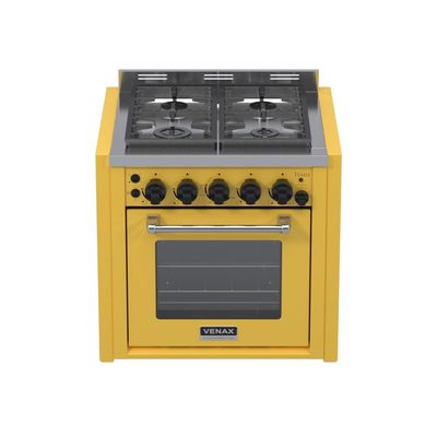 Fogao a Gas de Embutir 4 Bocas Venax Temis Amarelo 110v