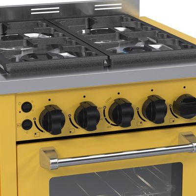 Fogao a Gas de Embutir 4 Bocas Venax Temis Amarelo 220v