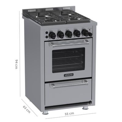 Fogao a Gas 4 Bocas Venax Temis Inox 220v
