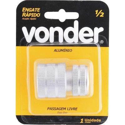 Engate Rápido Para Mangueira 1/2" De Alumínio Passagem Livre Vonder