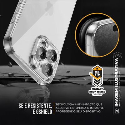 Kit Capa Crystal Slim para iPhone 13 Pro Max +  Ventosa - Rosa - Gshield
