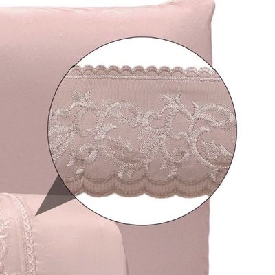 Jogo de Cama Lençol Casal Top Line 4 Peças - Rosê  - 100% Poliéster