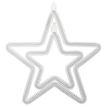 Decoração Varal Cordão Fio Luzes Colorida Estrela 220v 2,5m