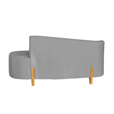 Sofá Orgânico 02 Lugares Para Sala Ds Home Veludo Cinza