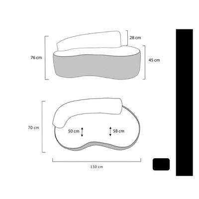 Sofá Orgânico 02 Lugares Para Sala Ds Home Veludo Cinza