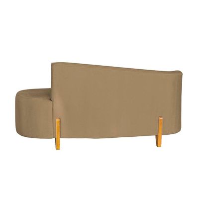 Sofá Orgânico 02 Lugares Para Sala Ds Home Veludo Marrom