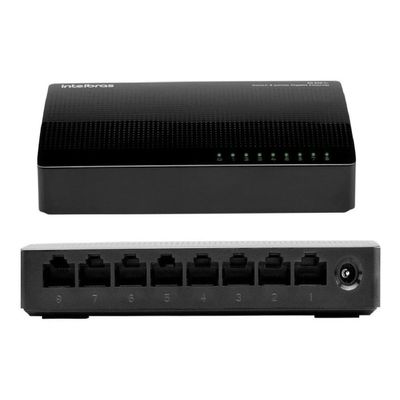 Switch Gigabit Intelbras Ethernet 8 Portas Giga Sg800 Q+