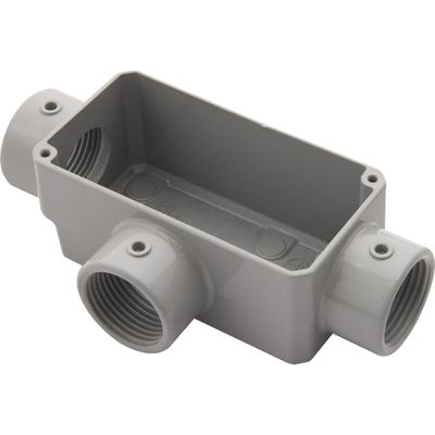 Condulete fixo 1" tipo "T" - sem tampa / rosca BSP / com pintura eletrostática a pó