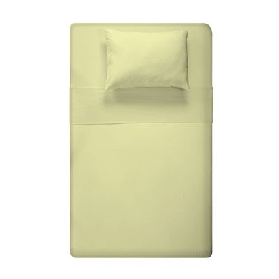 Jogo de Cama Solteiro Liso 180 Fios Fiori Amarelo
