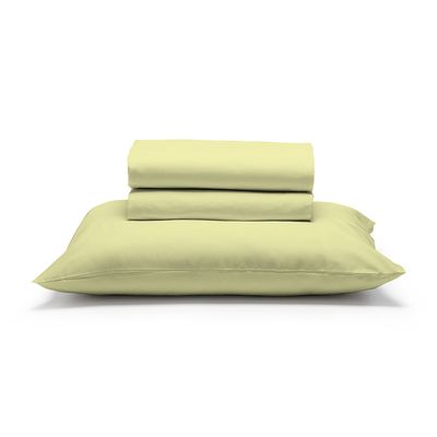 Jogo de Cama Solteiro Liso 180 Fios Fiori Amarelo